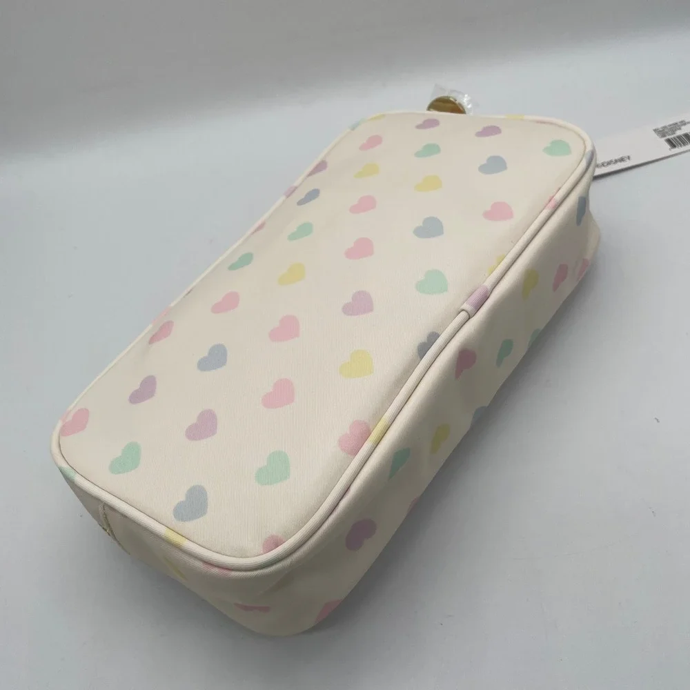 Stoney Clover Lane Disney Minnie Mouse Pastel Hearts Small Pouch‎ Cosmetic Bag